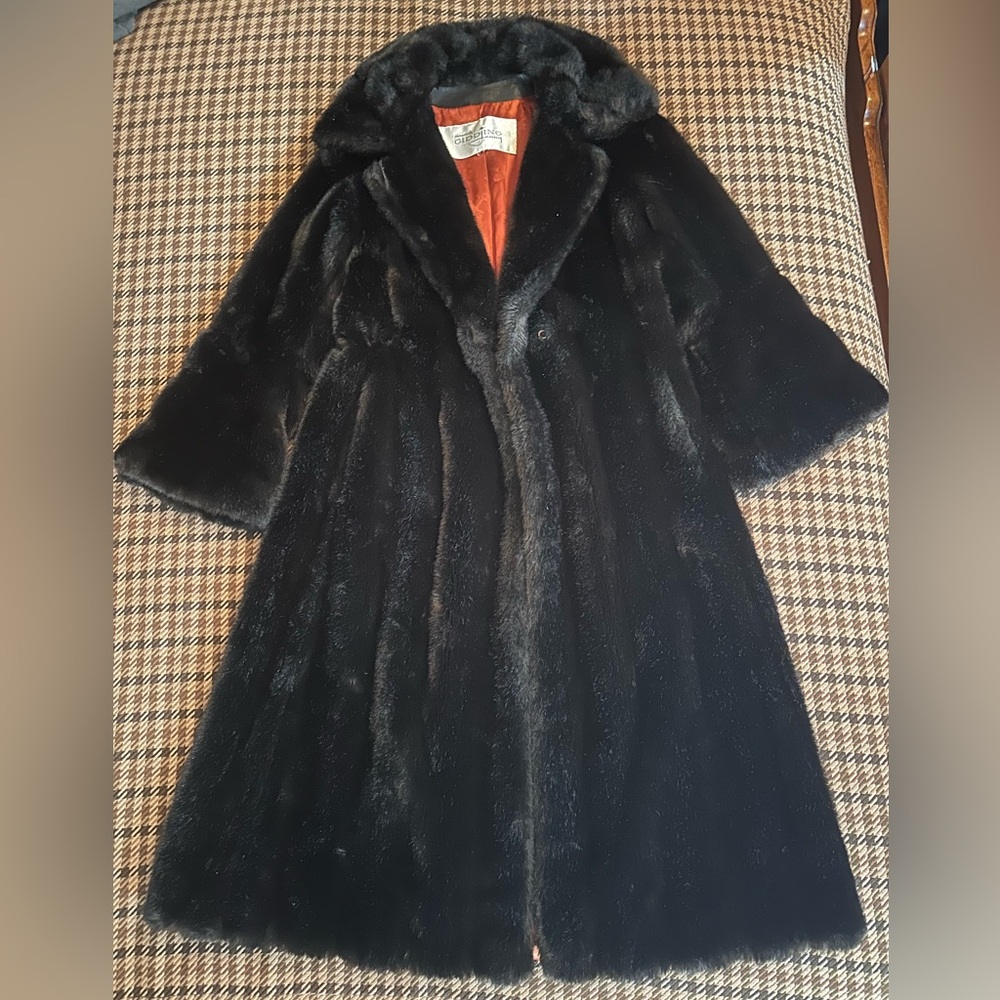 Luxurious Dark Brown Faux Fur Trench Coat